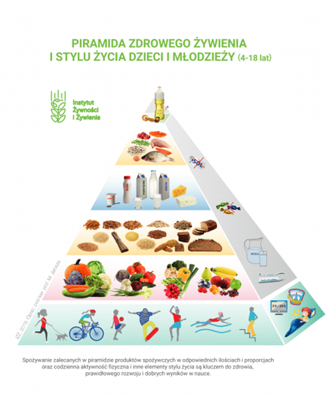 piramida żywienia dzieci i młodzieży IŻŻ